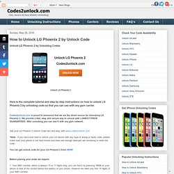 How to Unlock LG Phoenix 2 by Unlock Code
