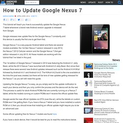 How to Update Google Nexus 7