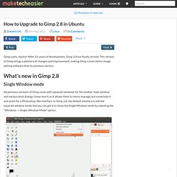How to Upgrade to Gimp 2.8 in Ubuntu