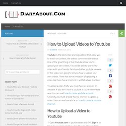 How to Upload Videos to Youtube