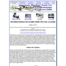 How To Use a Lathe from American Machine Tools Corp.