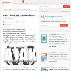 How to use Ajax in WordPress