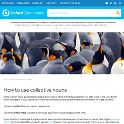 How to use collective nouns
