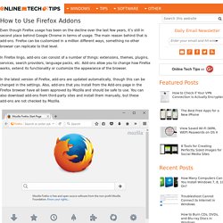 How to Use Firefox Addons