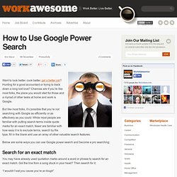 How to Use Google Power Search