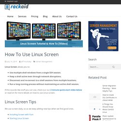 How To Use Linux Screen
