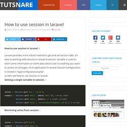 How to use session in laravel