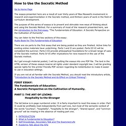 The Structure of Socratic Dialogue - How to Use the Socratic Method
