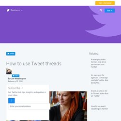 How to use Tweet threads