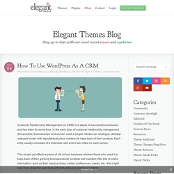 How To Use WordPress As A CRM