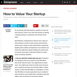 How to Value Your Startup