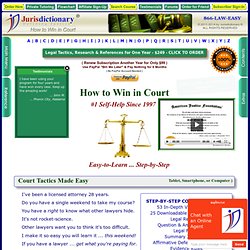 How to Win in Court - Self-Help