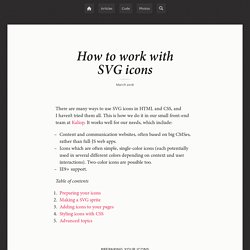 How to work with SVG icons