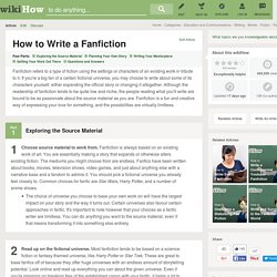 How to Write a Fanfiction: 12 Steps