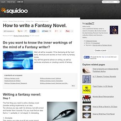 How to write a Fantasy Novel.