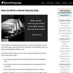 How To Write A Novel In 9 Steps - Novel Writing Help