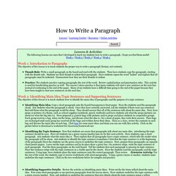 How to Write a Paragraph