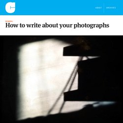 How to write about your photographs