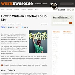 How to Write an Effective To Do List