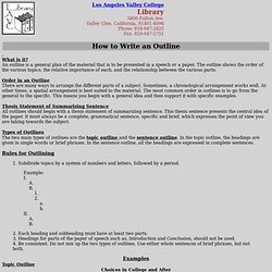 How to Write an Outline_LA Valley College