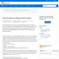 How To Write A Blog To Get Traffic?