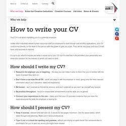 How to write your CV