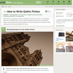 How to Write Gothic Fiction: 13 steps
