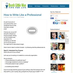 How to Write Like a Professional