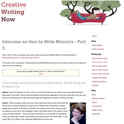 How to Write Memoirs