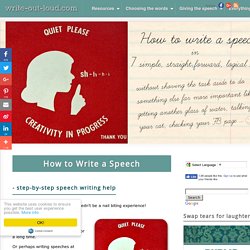 How to Write a Speech - step by step help