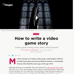 How to write a video game story