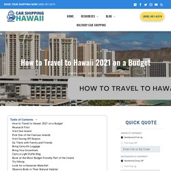 How to Travel to Hawaii 2021 on a Budget