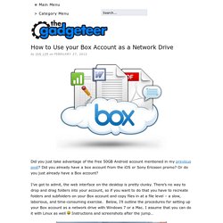 How to Use your Box Account as a Network Drive