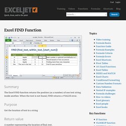 How to use the Excel FIND function