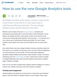 How to use the new Google Analytics tools