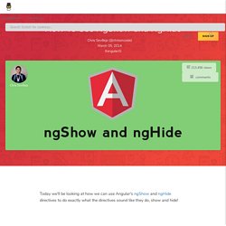 How To Use ngShow and ngHide