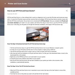 How to use HP Print and Scan Doctor?