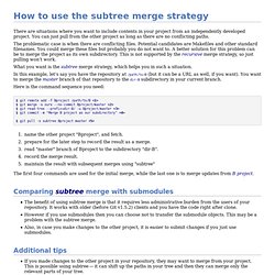 Git - How to use the subtree merge strategy