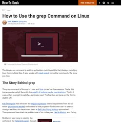 How to Use the grep Command on Linux