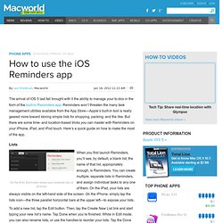 How to use the iOS Reminders app