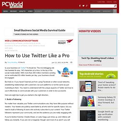 How to Use Twitter Like a Pro