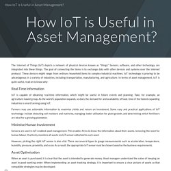 How IoT is Useful in Asset Management?