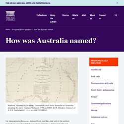 How was Australia named?: New Holland - National Library of Australia