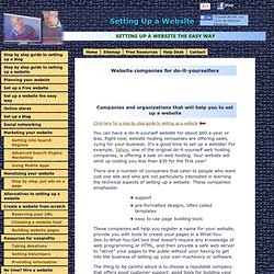 A guide to setting up your own website