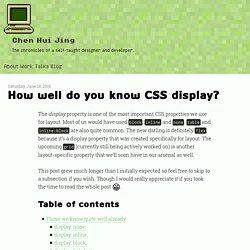 How well do you know CSS display?
