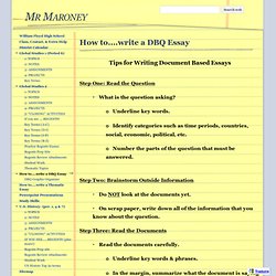 U.s. history and government thematic essays
