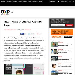 How to Write an Effective About Me Page