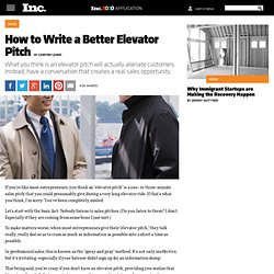 How to Write an Elevator Pitch