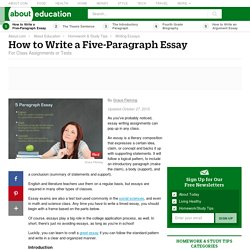 How to Write a Five-Paragraph Essay