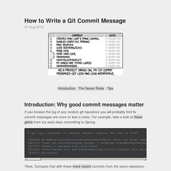 How to Write a Git Commit Message